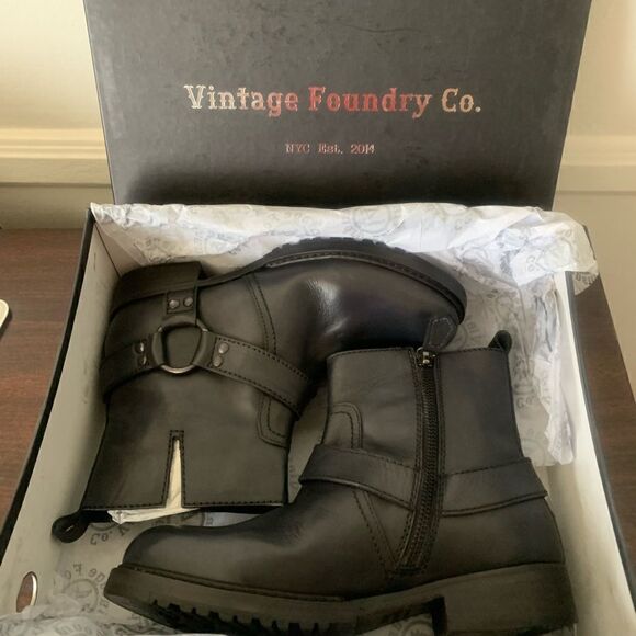 Women’s Vintage Foundry Morgan biker boot size 6 black new - Picture 13 of 15